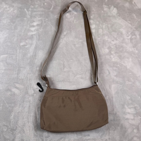 Baggallini Crossbody Bag Taupe Nylon Multiple Pockets Adjustable Strap NWOT - Picture 8 of 8